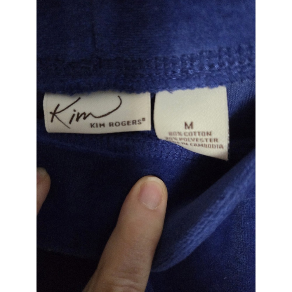 Kim Rogers Velour Blue Small top Medium pants 2 pair - Picture 7 of 7